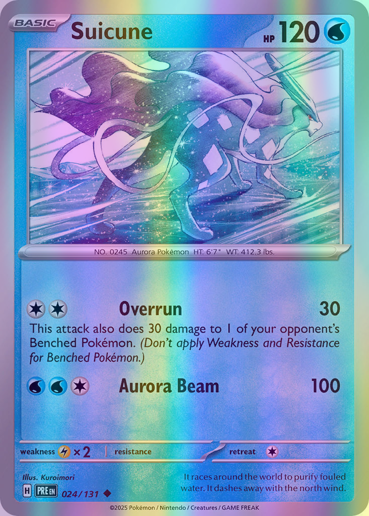 Suicune - 024/131 (PRE) Uncommon - Near Mint Reverse Holofoil