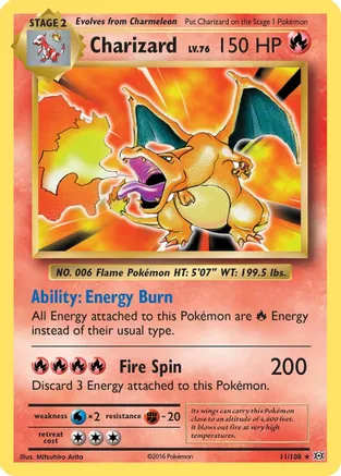 Charizard (11/108) Light Play