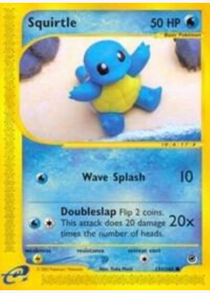 Squirtle - 131/165 (EX) Common Damaged