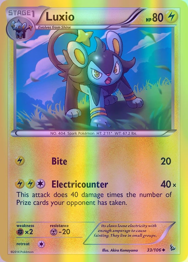 Luxio - 033/106 (FLF) Uncommon - Near Mint Reverse Holofoil