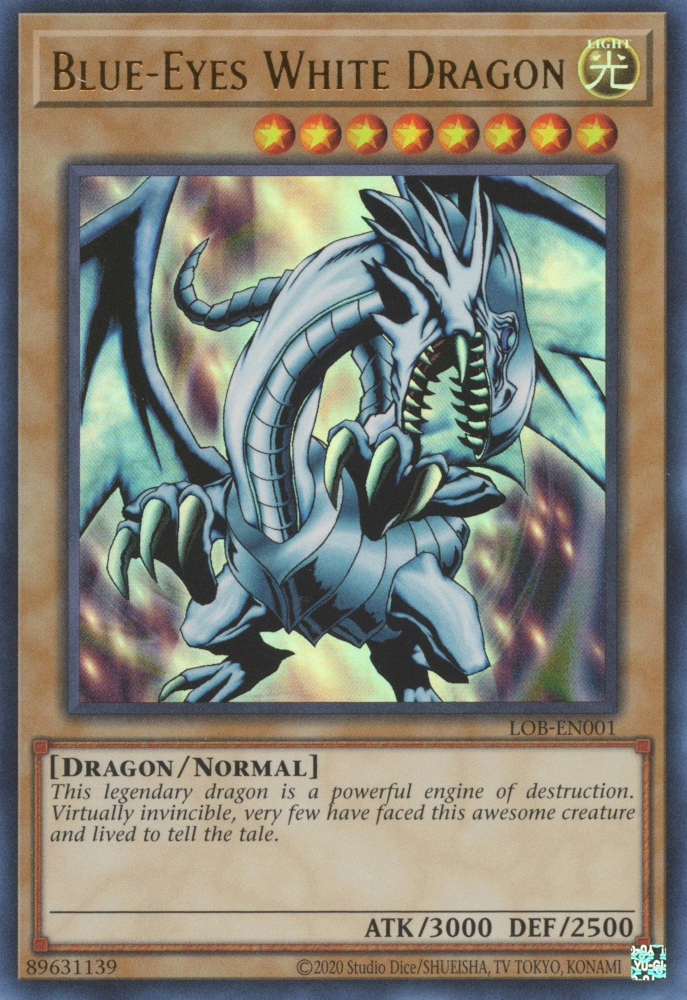 Blue-Eyes White Dragon (LOB-EN001 (c) 2020 25th Anniversary) Ultra Rare - Near Mint Unlimited