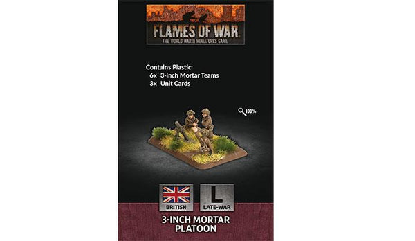 Flames of War: WWII: British (BR729) - 3-inch Mortar Platoon (Plastic) (Late) (04/04/20)