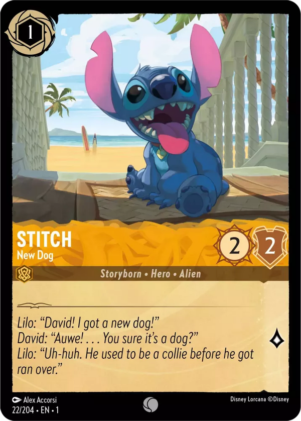 Stitch - New Dog (The First Chapter 22/204) Common - Near Mint