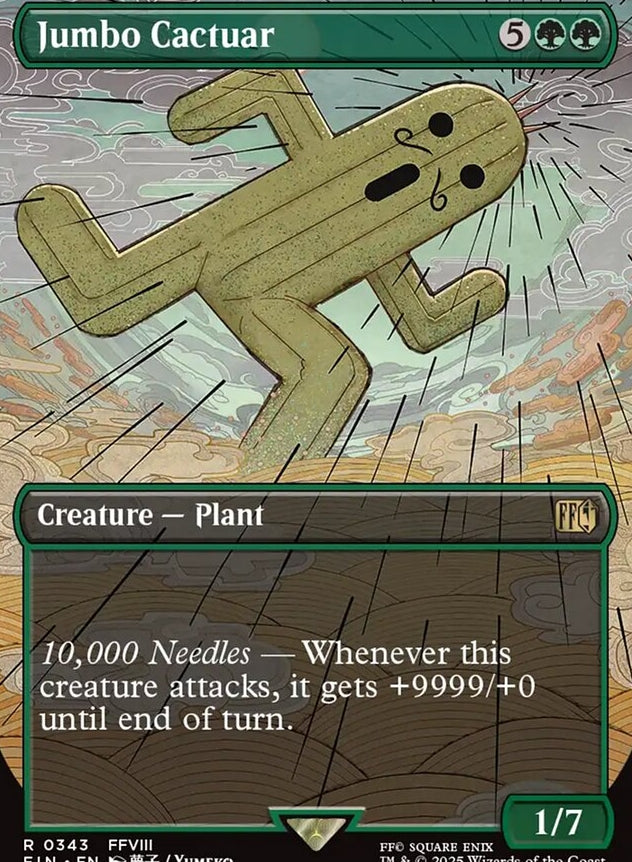 Jumbo Cactuar [ #0343 Borderless Alternate Art ] (FIN-R)