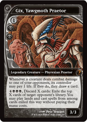 Gix, Yawgmoth Praetor [#0245 Future Frame] (MB2-M-FOIL) Light Play