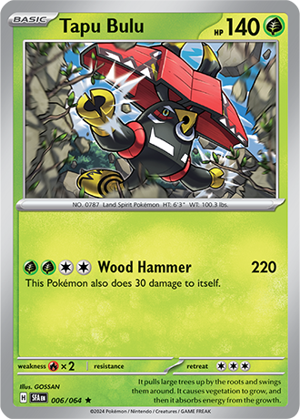 Tapu Bulu - 006/064 (SFA) Rare - Near Mint Holofoil