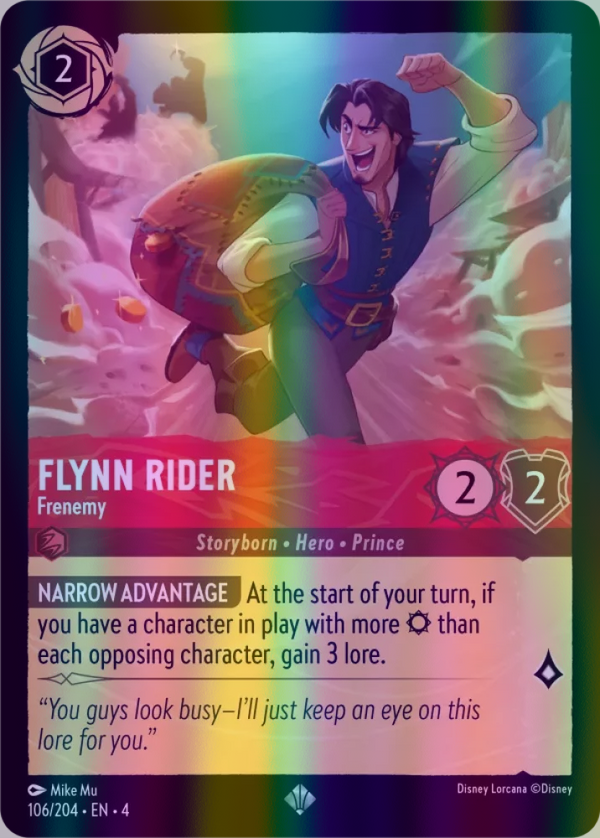 Flynn Rider - Frenemy (Ursula's Return 106/204) Super Rare - Near Mint Cold Foil