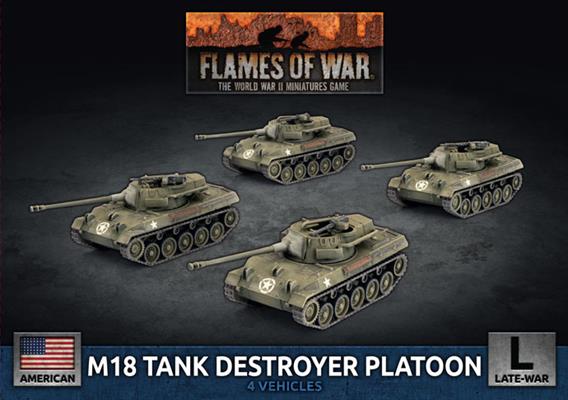 Flames of War: WWII: USA (UBX93) - M18 (76mm) Tank Destroyer Platoon (Plastic)