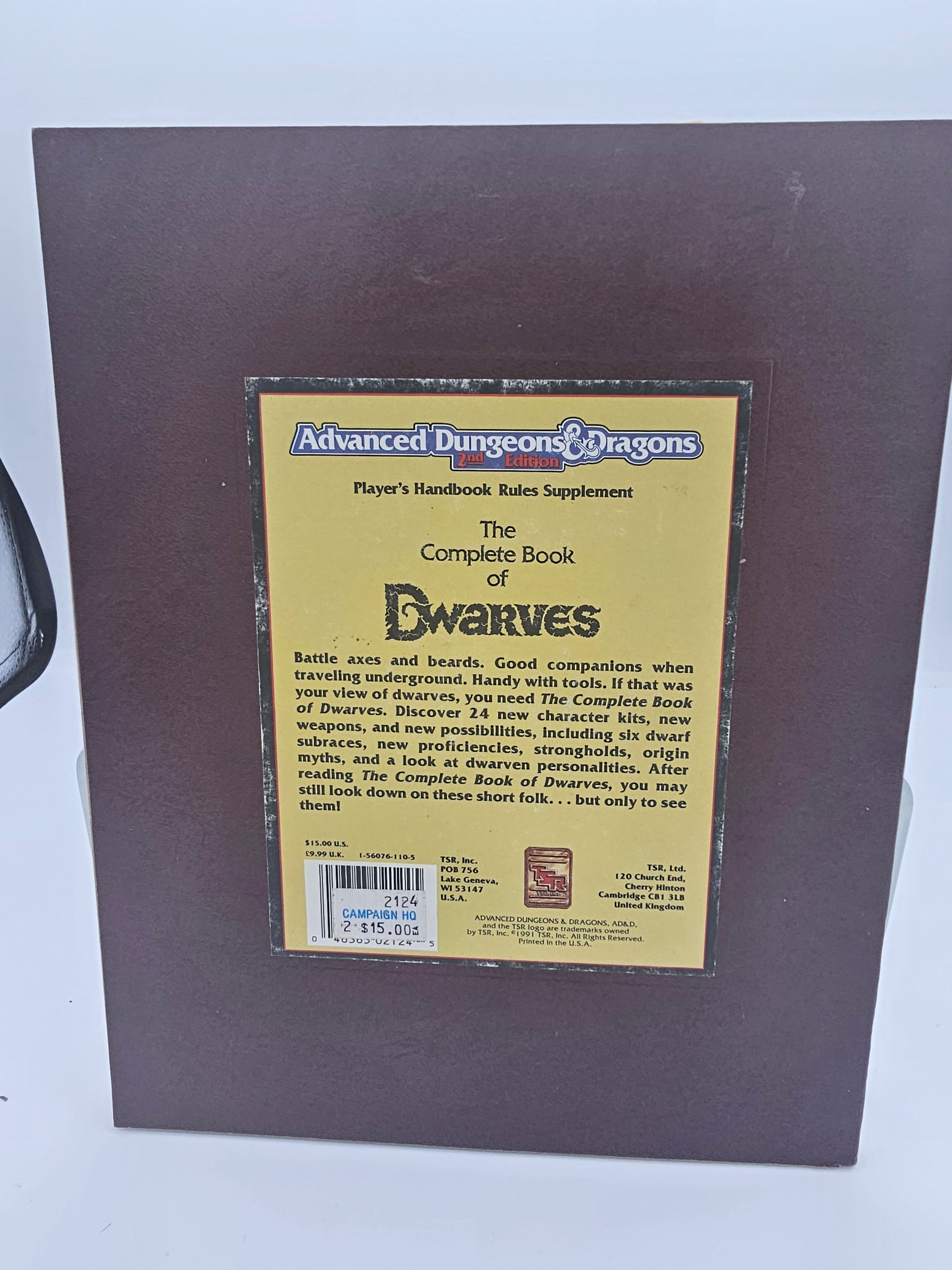 AD&D 2nd Ed: The Complete Book of Dwarves (TSR 2124) (USED)