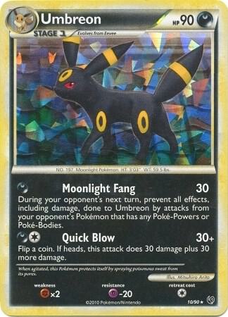 Umbreon (Cracked Ice Holo) - 10/90 (PR) Holo Rare - Moderate Play Holofoil