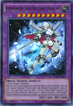 Gem-Knight Lady Brilliant Diamond (CORE-EN047) Ultra Rare - Near Mint Unlimited