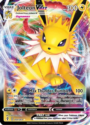 Jolteon VMAX - 051/203 (SWSH07) Ultra Rare - Near Mint Holofoil