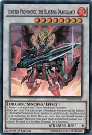 Ignister Prominence, the Blasting Dracoslayer (CORE-EN050) Ultra Rare - Near Mint 1st Edition