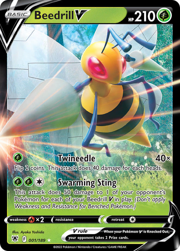 Beedrill V - 001/189 (SWSH10) Ultra Rare - Near Mint Holofoil