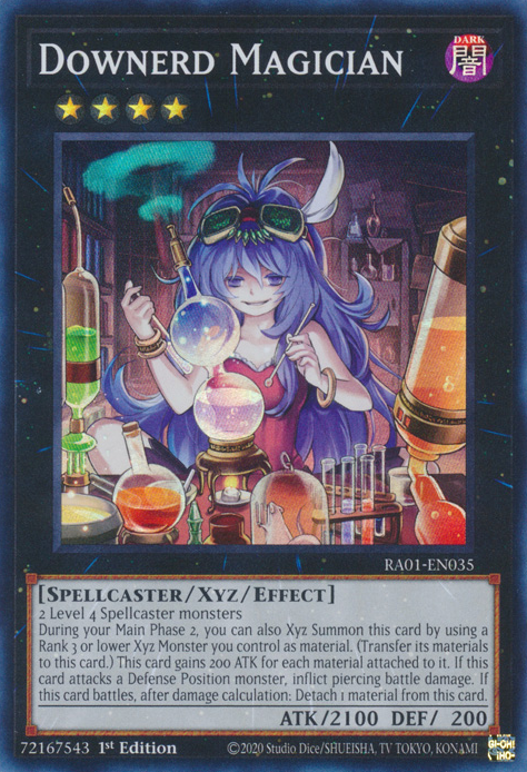 Downerd Magician (RA01-EN035) Super Rare - Near Mint 1st Edition