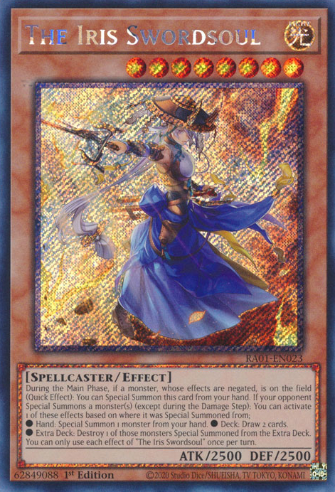 The Iris Swordsoul (RA01-EN023) Platinum Secret Rare - Near Mint 1st Edition