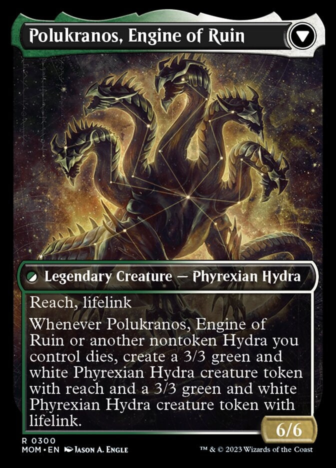 Polukranos Reborn // Polukranos, Engine of Ruin [#0300 Showcase] (MOM-R)