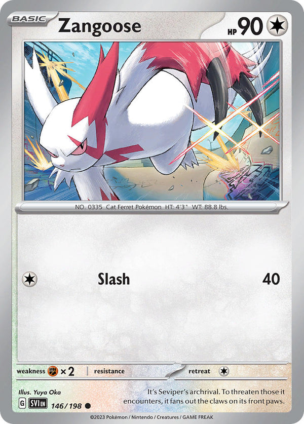 Zangoose - 146/198 (SV1) Common - Near Mint