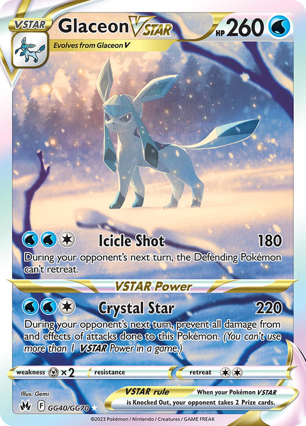 Glaceon VSTAR - GG40/GG70 (CRZ:GG) Ultra Rare -  Near Mint Holofoil