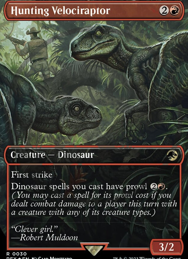 Hunting Velociraptor [#0030 Embossed Foil] (REX-R)