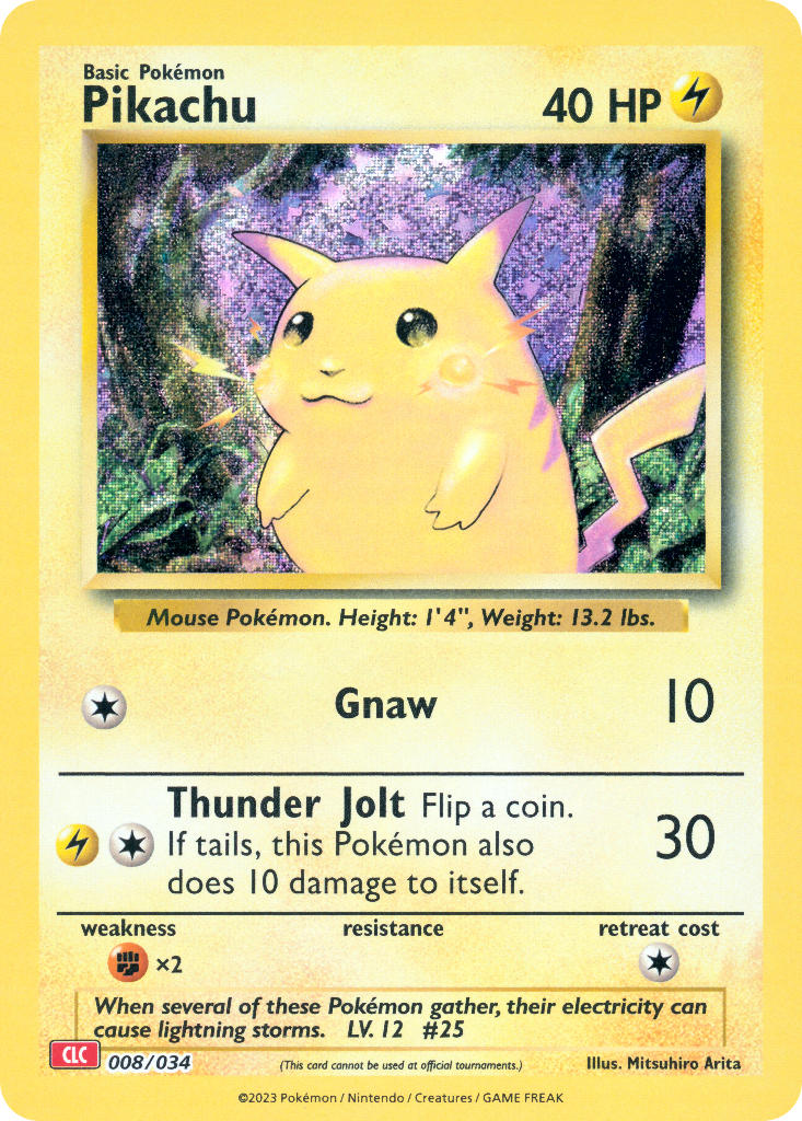 Pikachu - 008/034 (TCG:CLC) Classic Collection - Near Mint Holofoil
