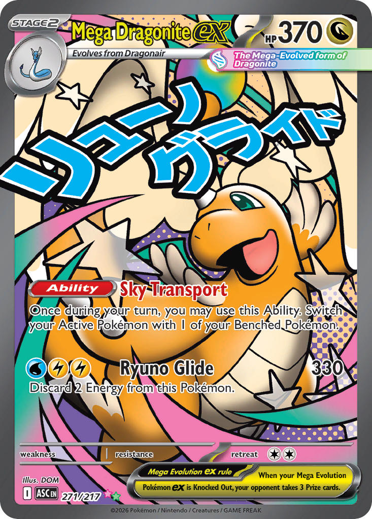 Mega Dragonite ex - 271/217 (ASC) Mega Attack Rare