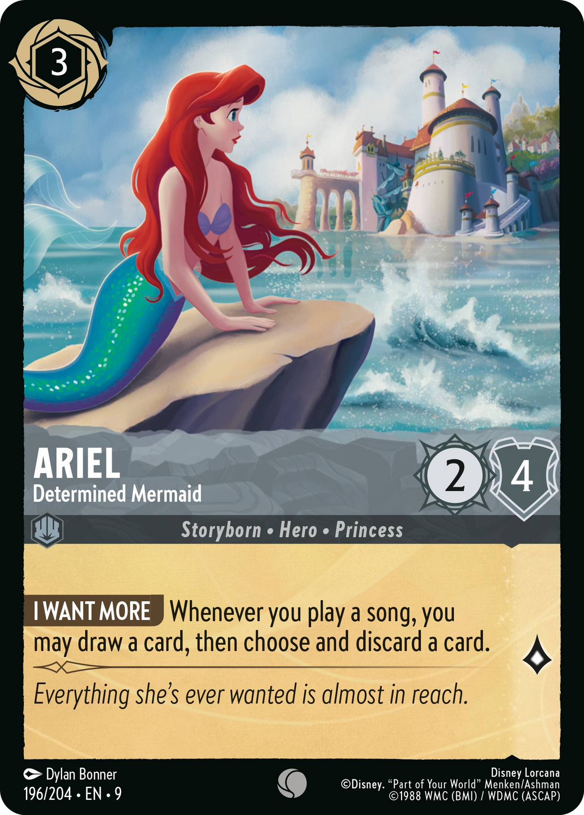 Ariel - Determined Mermaid (196/204 - Fabled)  Common