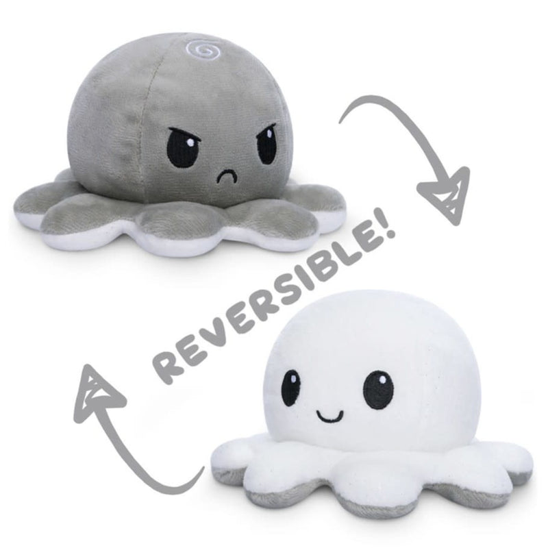 Reversible Mini Plush: Octopus - White & Gray