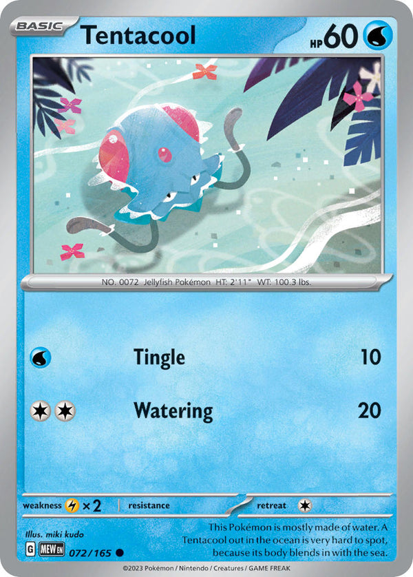 Tentacool - 072/165 (MEW) Common - Near Mint