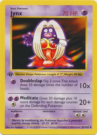 Jynx - 031/102 (BS) 1st Edition Uncommon - Near Mint