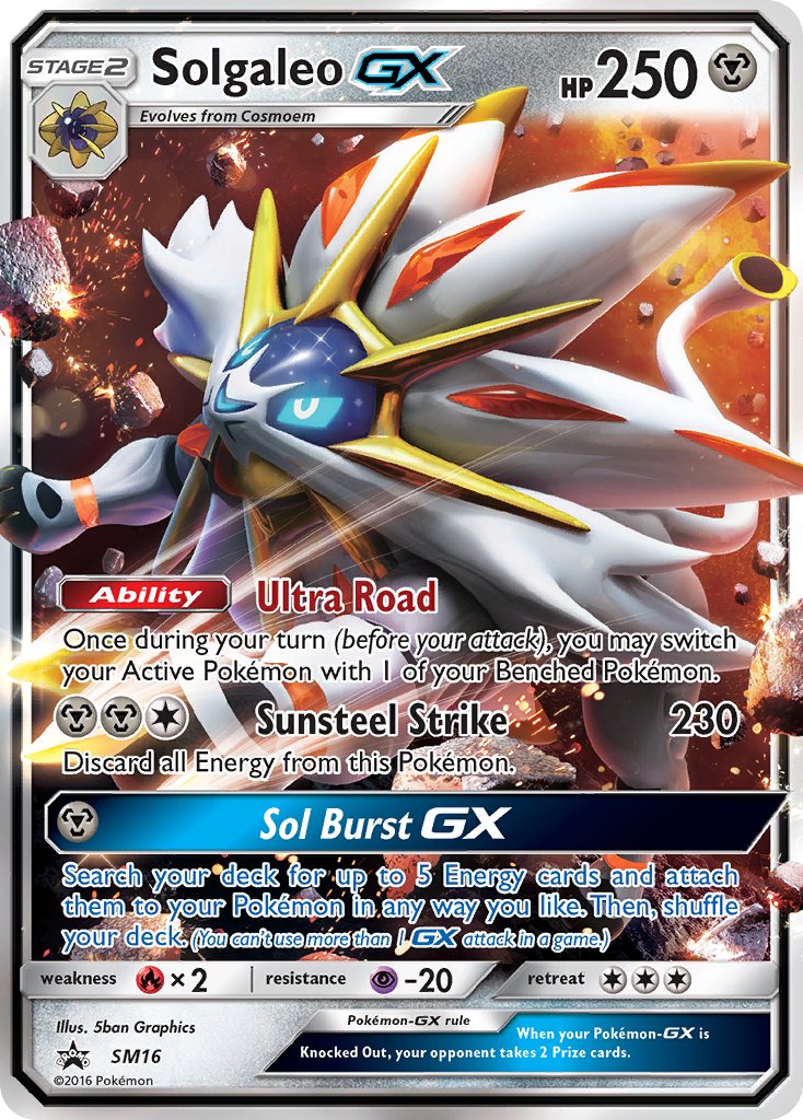 Solgaleo GX  - SM16 (SM:PR) Promo - Light Play Holofoil