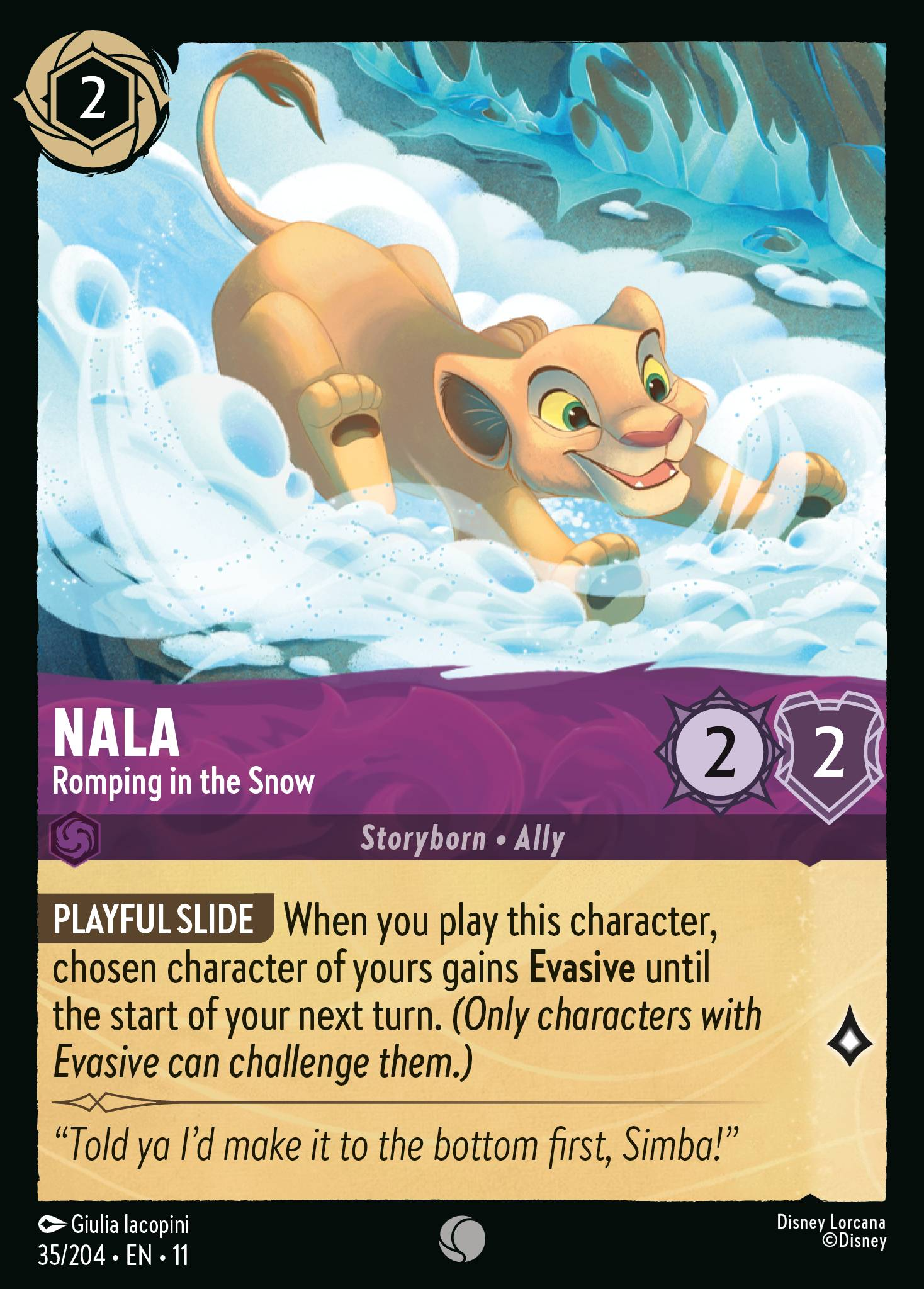 Nala - Romping in the Snow (035/204 - Winterspell)  Common