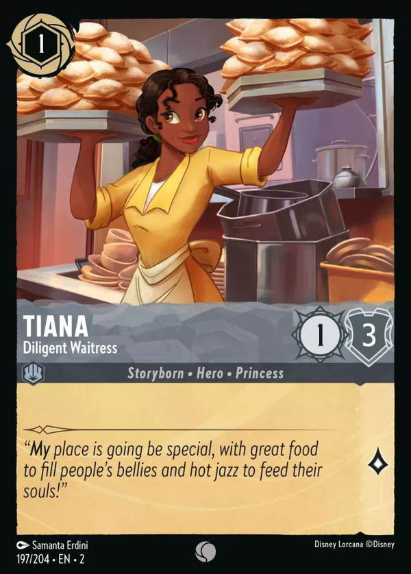 Tiana - Diligent Waitress (Rise of the Floodborn 197/204) Common - Near Mint