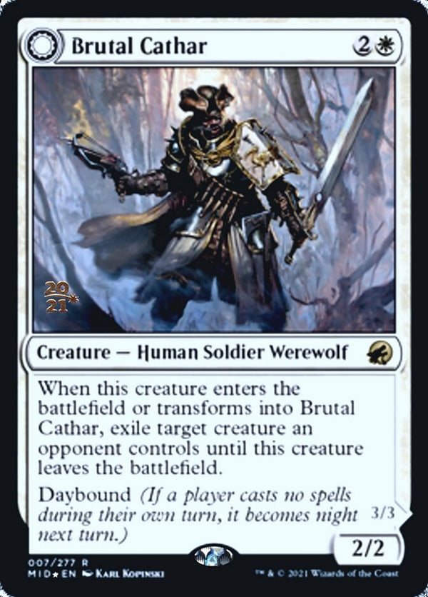 Brutal Cathar//Moonrage Brute (MID-R-PRE)