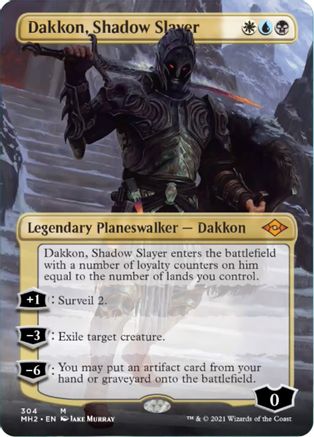 Dakkon, Shadow Slayer [#304 Borderless Planeswalkers] (MH2-M-FOIL)