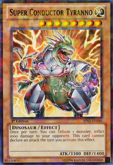 Super Conductor Tyranno (Mosaic Rare) (BP02-EN046) Mosaic Rare - Near Mint 1st Edition