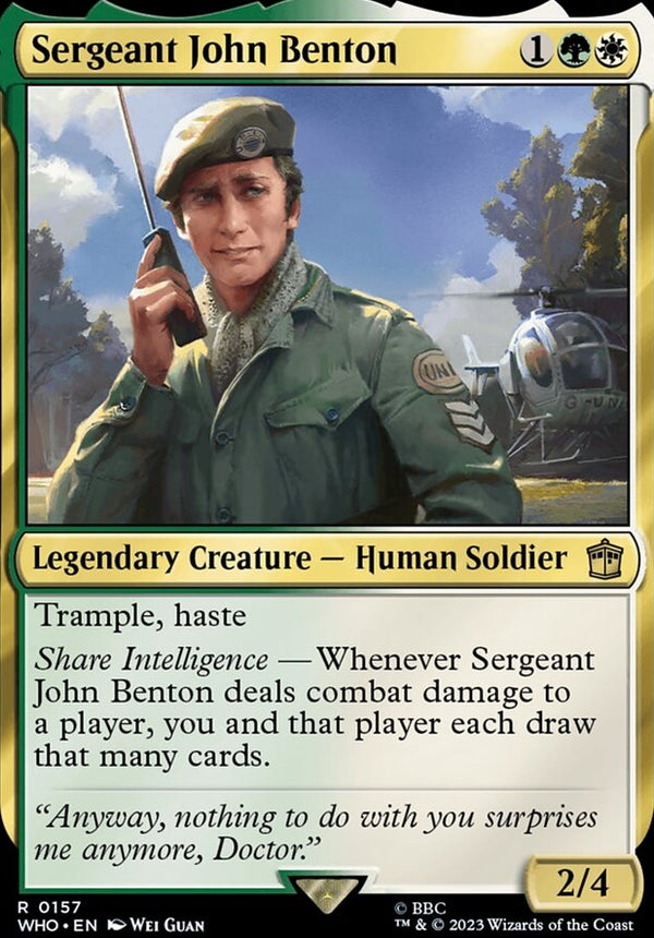 Sergeant John Benton [#0157 New Cards] (WHO-R)