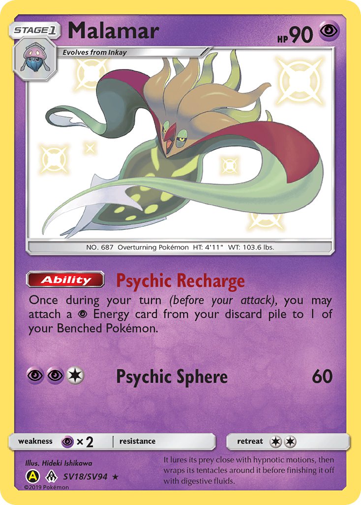 Malamar - SV18/SV94 (HIF:SV) Shiny Holo Rare - Near Mint Holofoil
