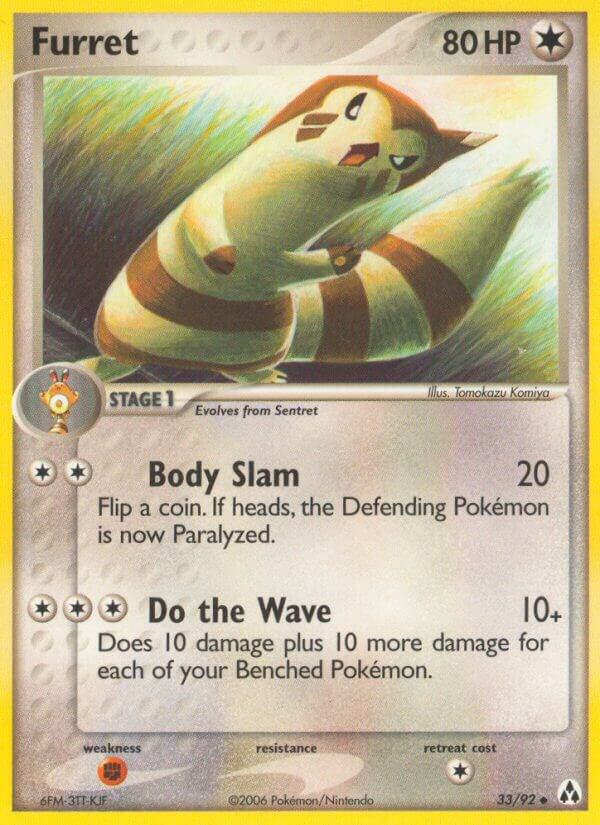 Furret - 33/92 (LM) Uncommon - Light Play Holofoil