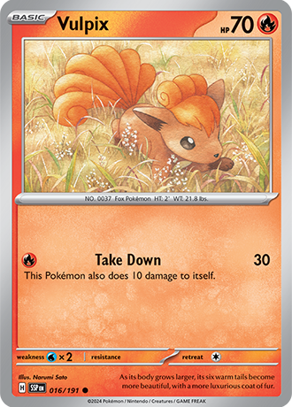 Vulpix - 016/191 (SSP) Common - Near Mint