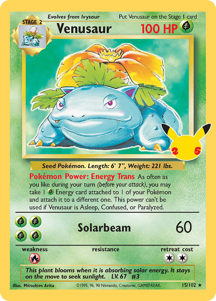 Venusaur - 15/102 (CLB:CC) Classic Collection - Near Mint Holofoil