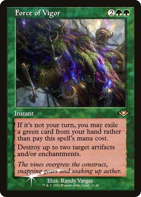 Force of Vigor [ #21/40 Old-Frame](MH1-R-FOIL)