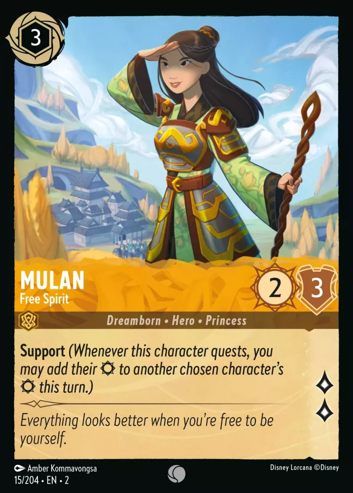 Mulan - Free Spirit (Rise of the Floodborn 15/204) Common - Near Mint