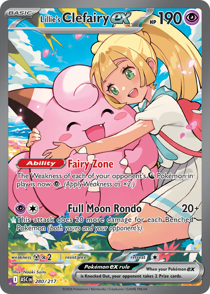 Lillie's Clefairy ex - 280/217 (ASC) Special Illustration Rare
