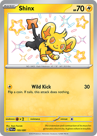 Shinx - 135/091 (PAF) Secret Rare - Near Mint Holofoil