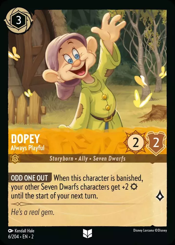 Dopey - Always Playful (Rise of the Floodborn 6/204) Uncommon - Near Mint