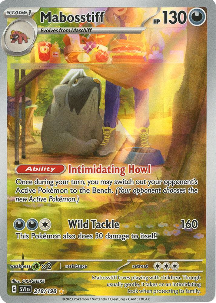 Mabosstiff - 218/198 (SV1) Illustration Rare - Moderately Played Holofoil