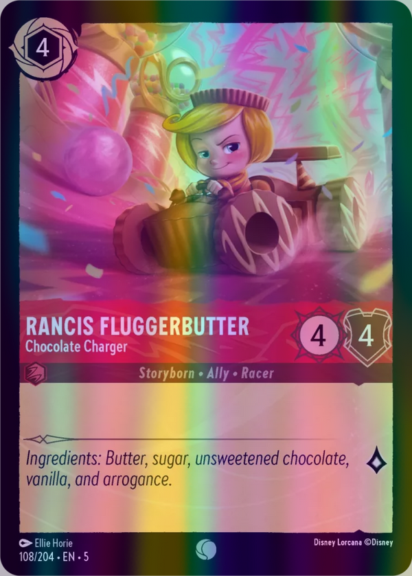 Rancis Fluggerbutter - Chocolate Charger (Shimmering Skies 108/204) Common - Near Mint Cold Foil