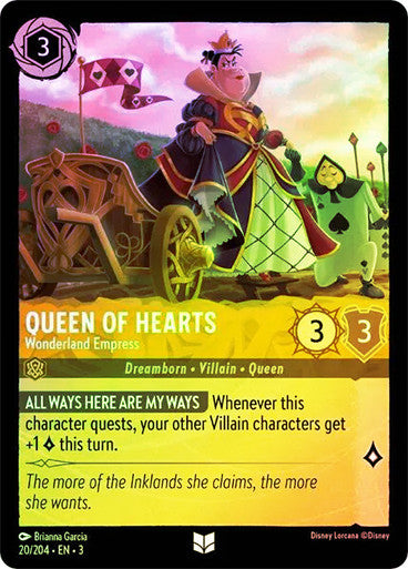 Queen of Hearts - Wonderland Empress (Into the Inklands 020/204) Uncommon - Near Mint Cold Foil