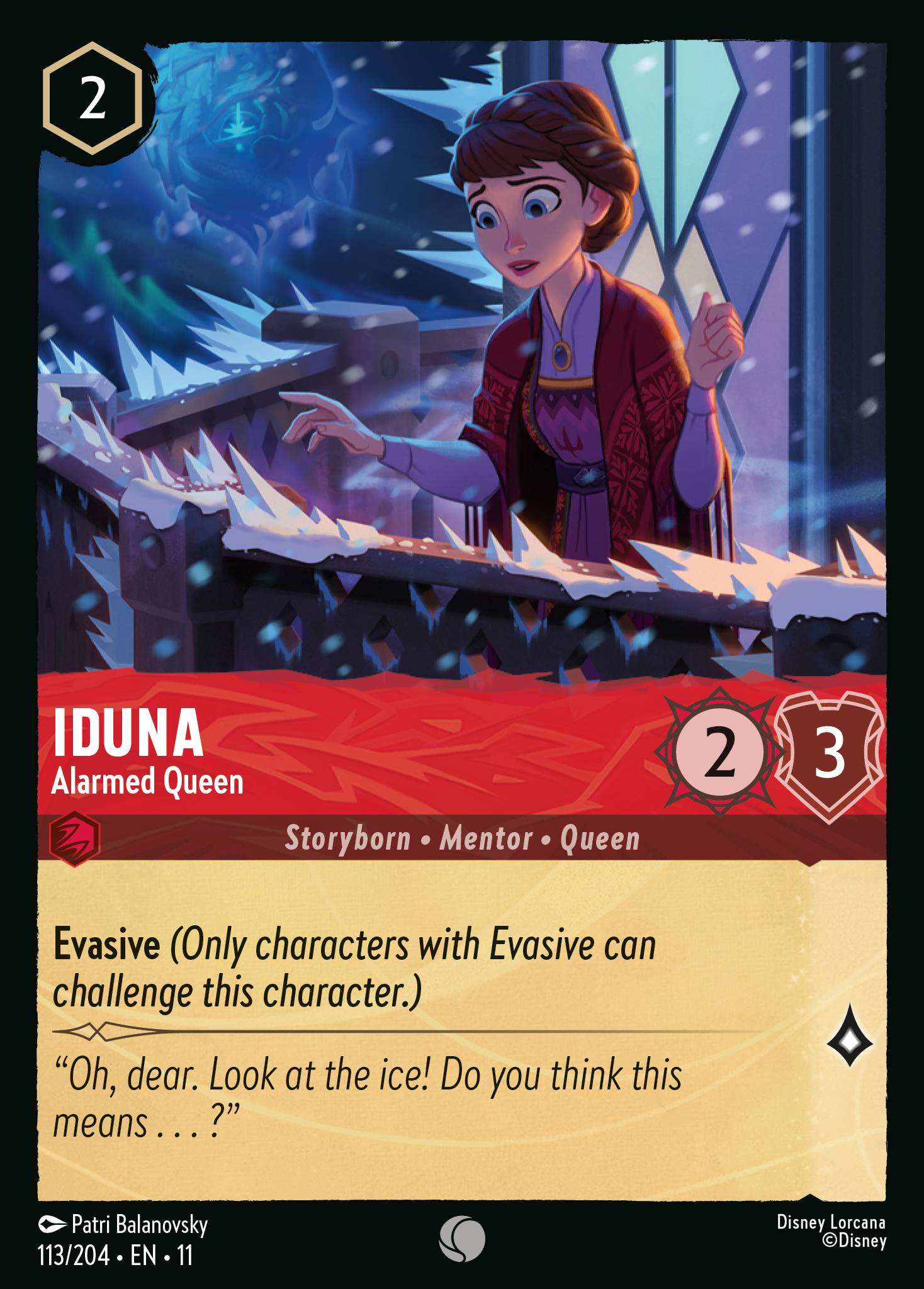 Iduna - Alarmed Queen (113/204 - Winterspell)  Common
